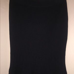 ST. JOHN Collectn Blk Knit Ribbd Skirt 25" Long 6